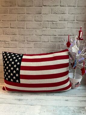 BROOKS BROTHERS 16x24 Flag Printed Decorative Pillow